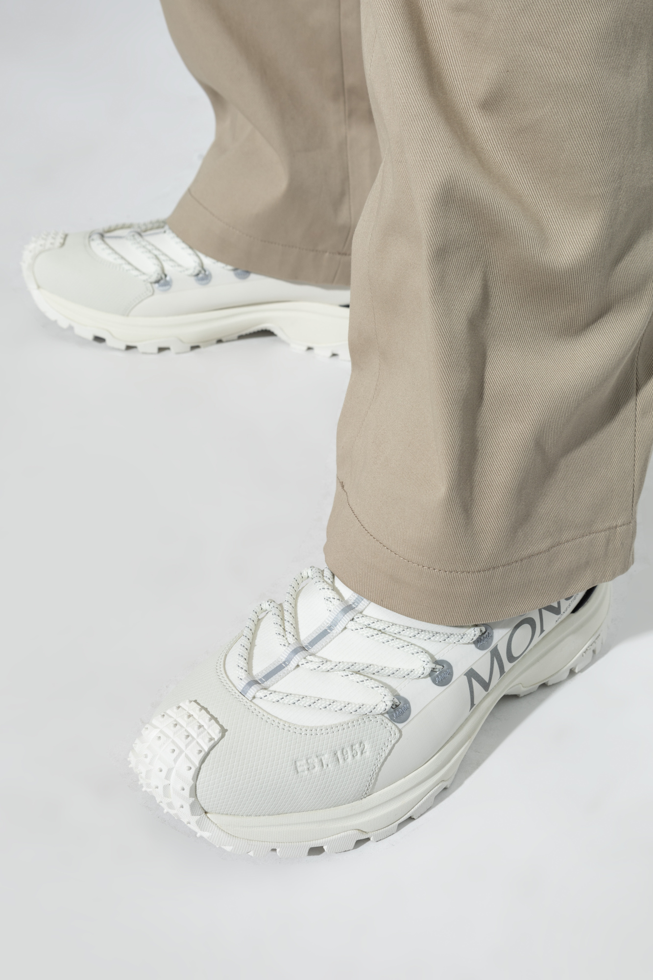 スニーカー Moncler White Canvas Trailgrip Lite 2 Sneakers MONCLER | Trailgrip Lite2 Low Top Sneakers | WHITE | Women